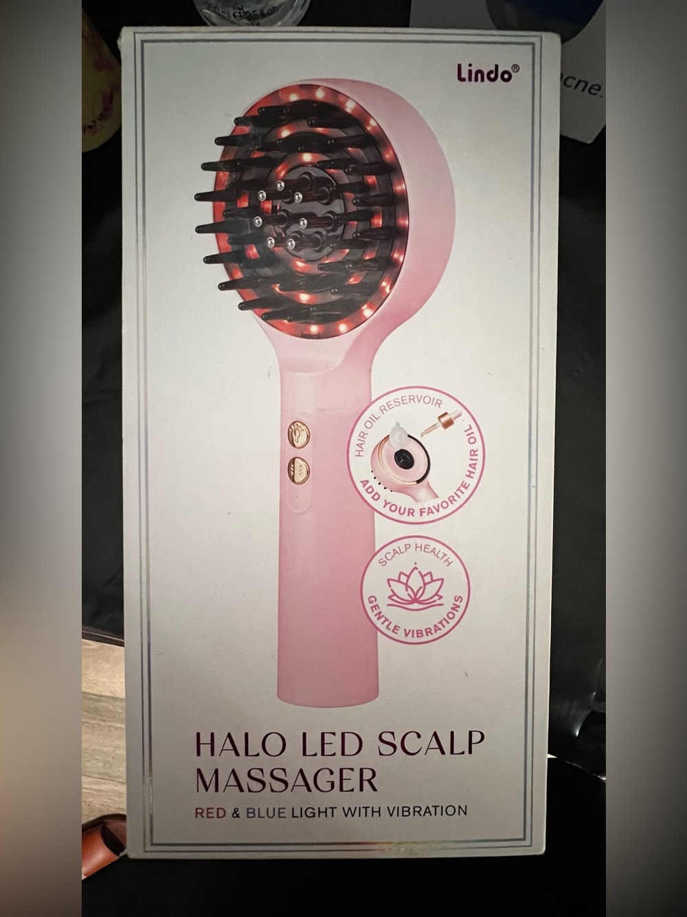 Lindo Halo LED Scalp Massager - Pink
